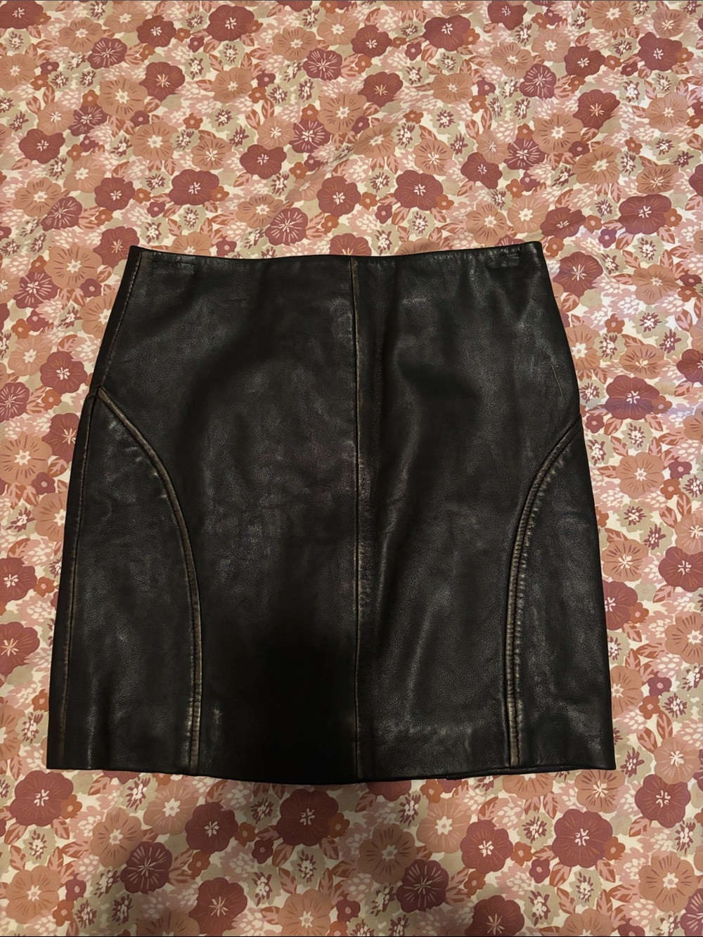 DKNYC Black Leather Short Skirt- Limited Edition